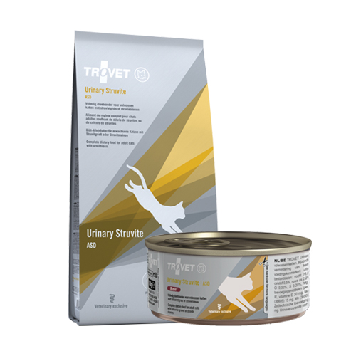TROVET Urinary Struvite ASD Katze – 2,5 kg + 12 x 100 gram Dosen (Beef)
