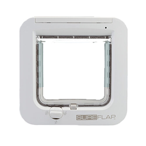 SureFlap-Mikrochip-Katzenklappe – Grau/Weiß