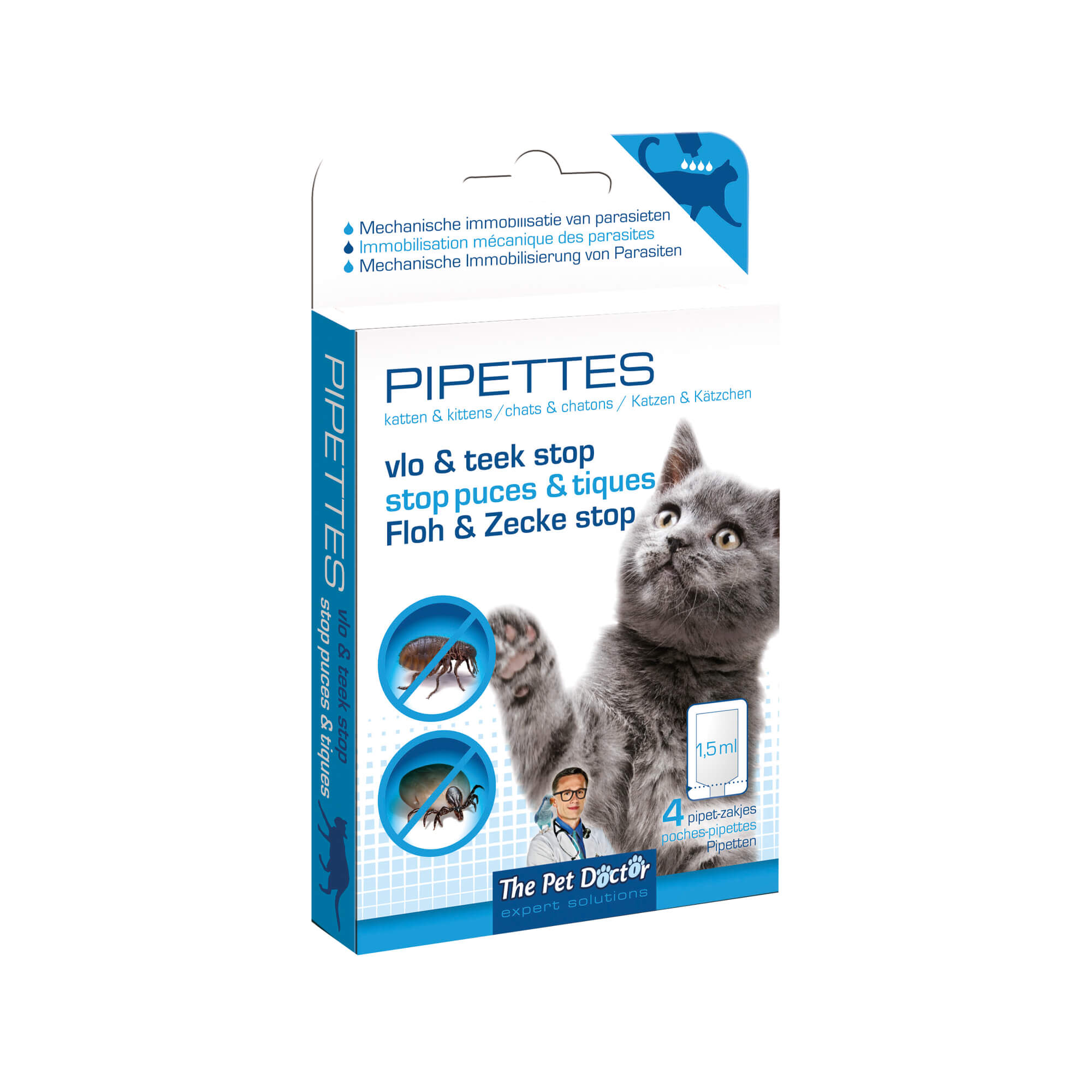 TPD Floh & Zecke Stop Katze – 4 Pipetten