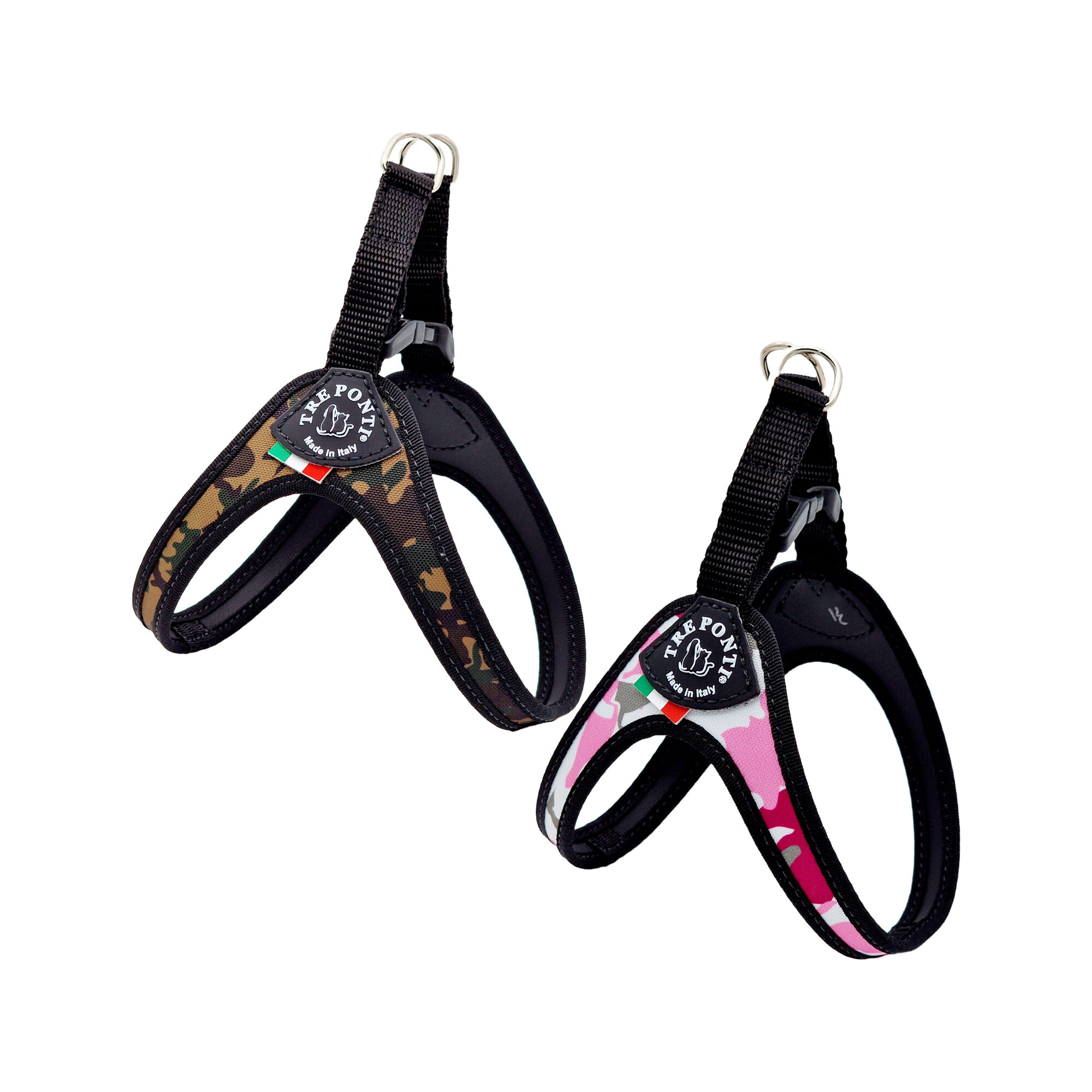 Tre Ponti Fibbia Verstellbares Hundegeschirr – Grün – Größe 2,5 (5-6 kg)