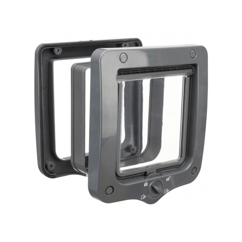 Trixie 4-Wege Freilauftür mit Tunnel Klappe – 24 x 28 cm Trixie 4-Wege Freilauftür mit Tunnel Klappe – 24 x 28 cm