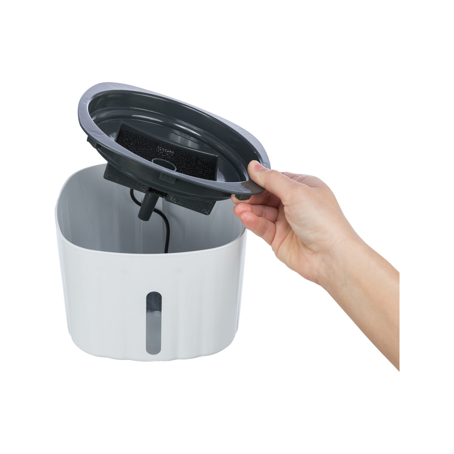 Trixie Trinkbrunnen Flower – Weiß/Grau Trixie Trinkbrunnen Flower – Weiß/Grau