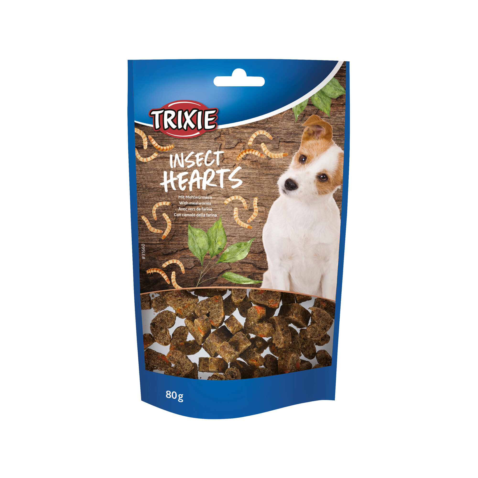 Trixie Insect Hearts mit Mehlwürmern – 80 g