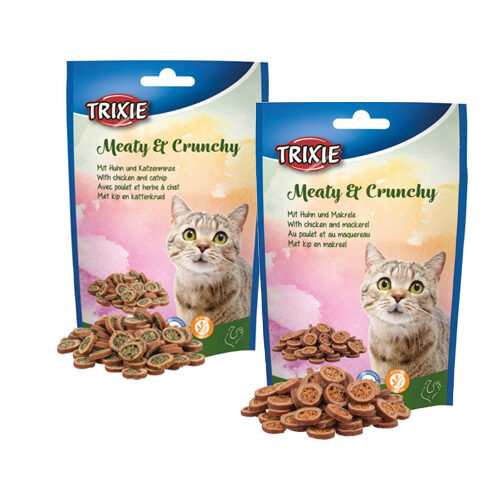 Trixie Fleischig & Knusprig- Huhn & Katzenminze – 50 g