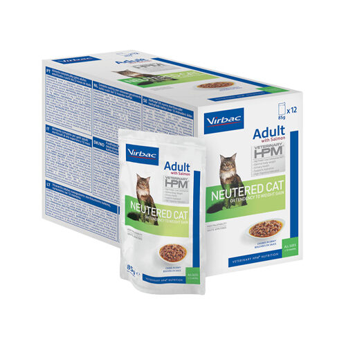Veterinary HPM – Adult Neutered Cat with Salmon – 12 x 85 g