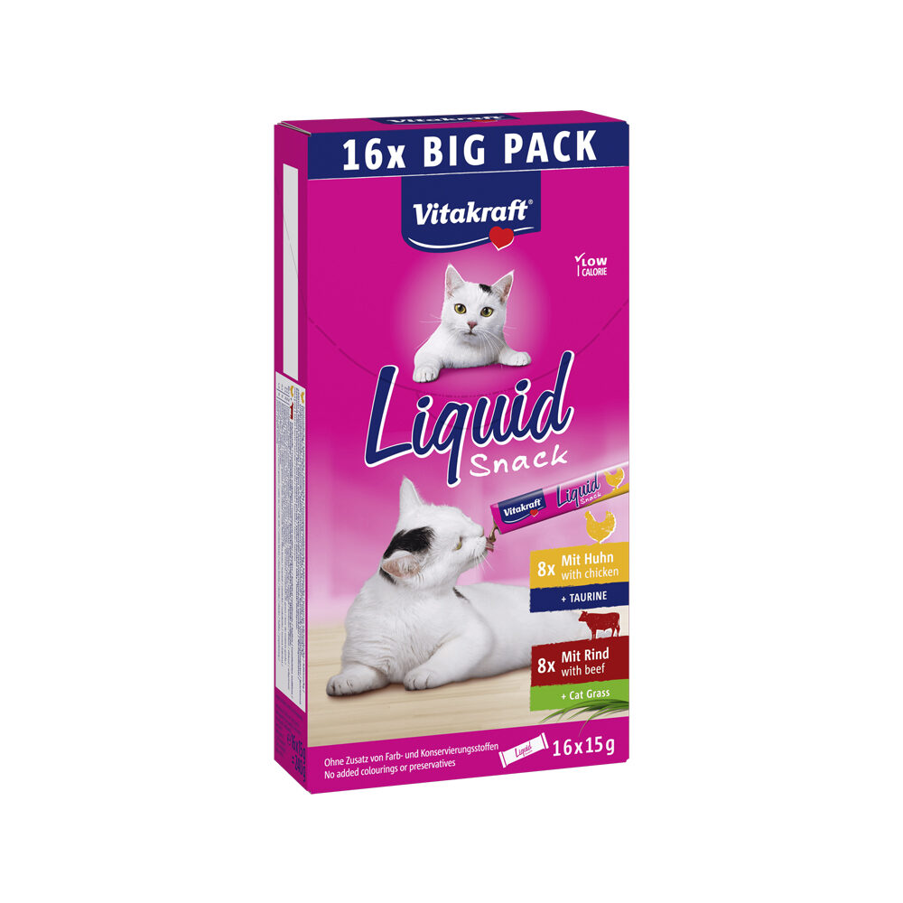 Vitakraft Cat Liquid Snack Multipack – Huhn und Rind