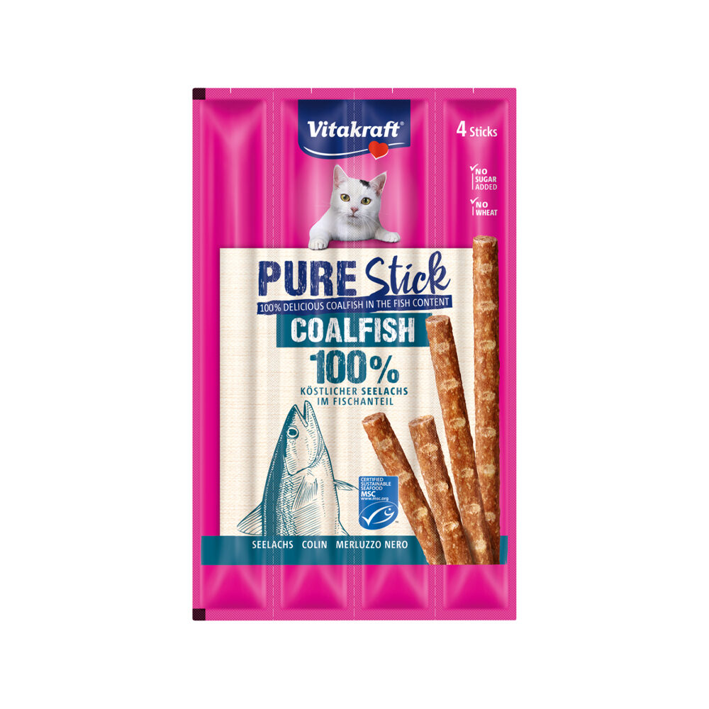 Vitakraft Pure Stick – Coalfish – 4 x 5 g