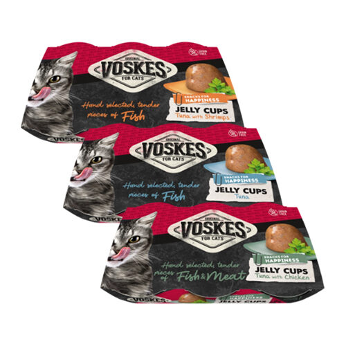 Voskes Jelly Cups Katzensnack – Thunfisch – 6 x 25 g