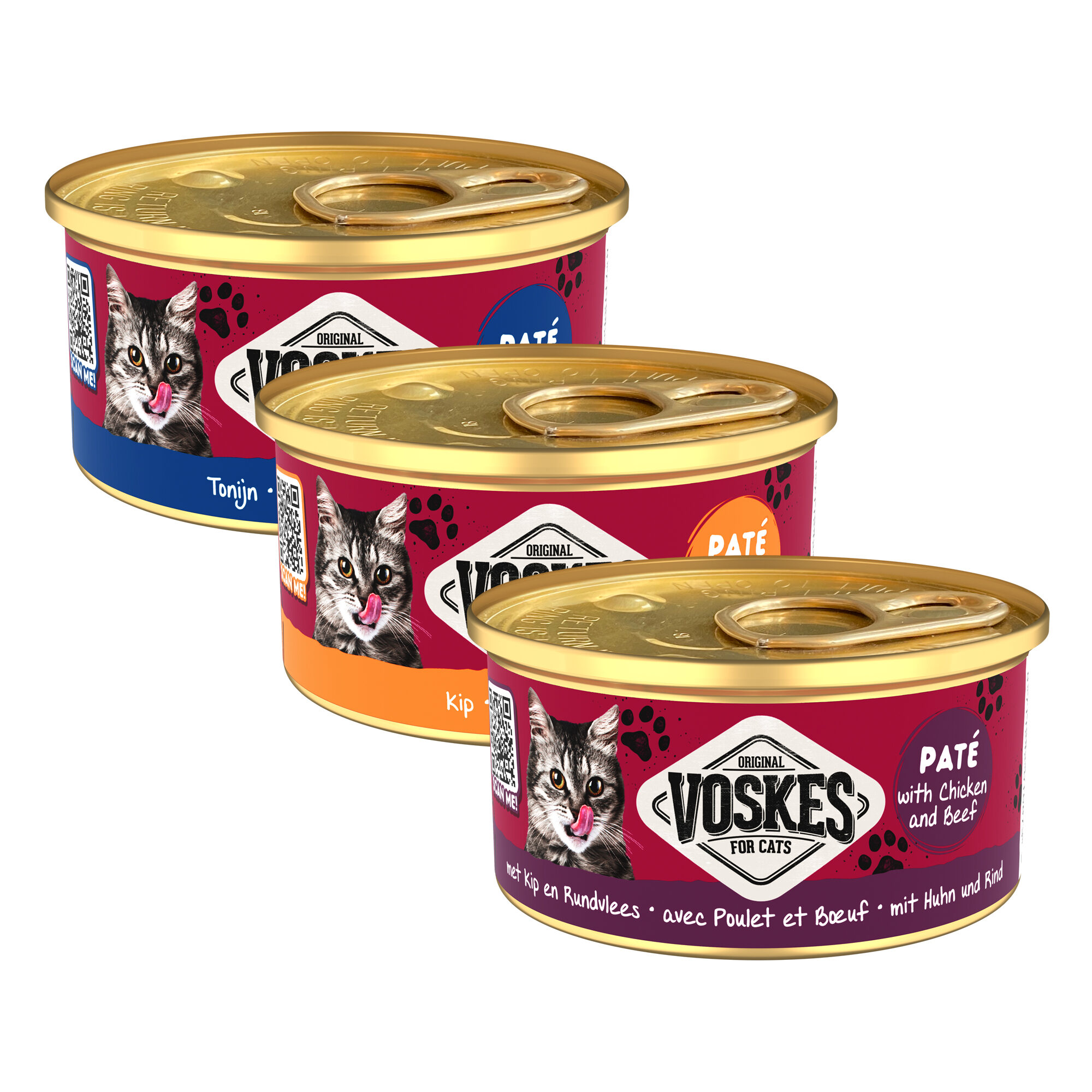 Voskes Paté Katzenfutter – Huhn – 24 x 85 g
