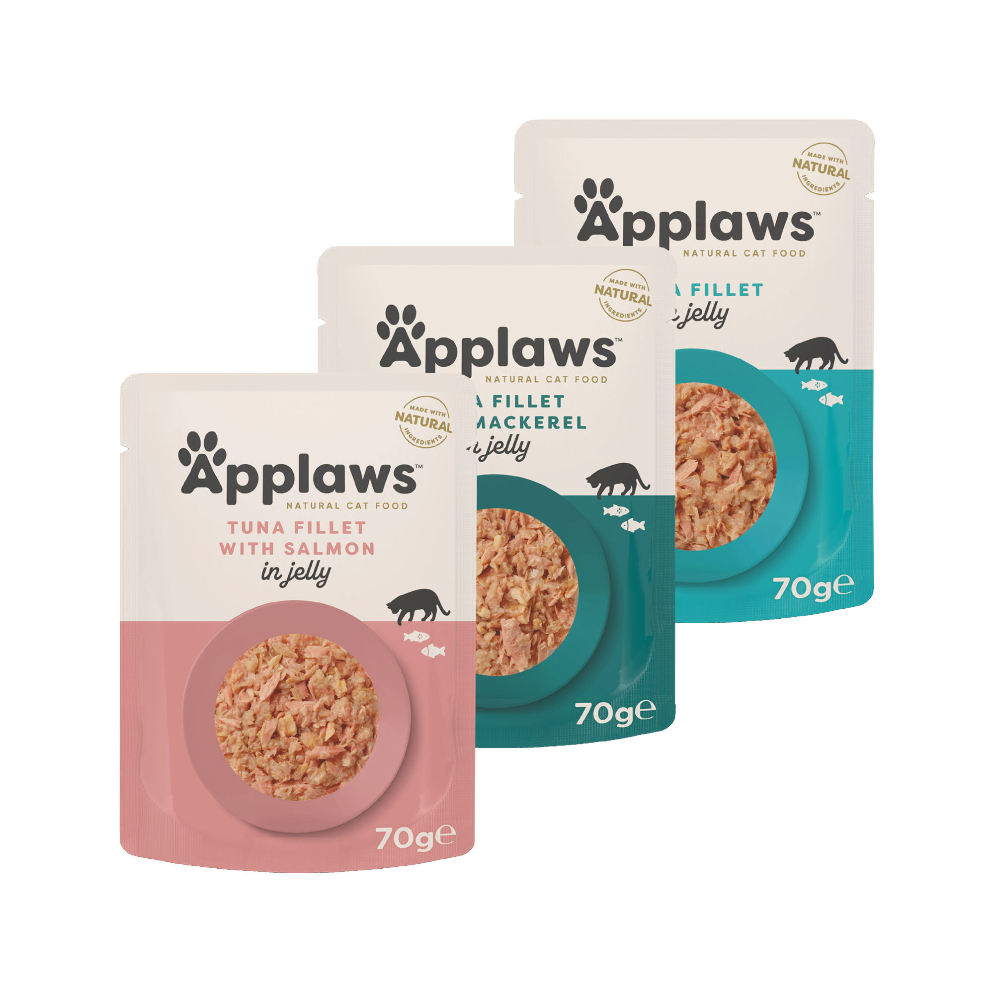 Applaws in Jelly Katzenfutter – Frischebeutel – Tuna & Mackerel – 16 x 70 g