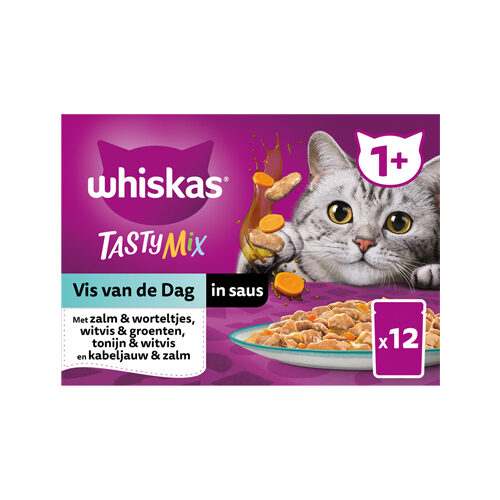 Whiskas 1+ Nassfutter – Tasty Mix – Auswahl des Küchenchefs – 80 x 85 gram