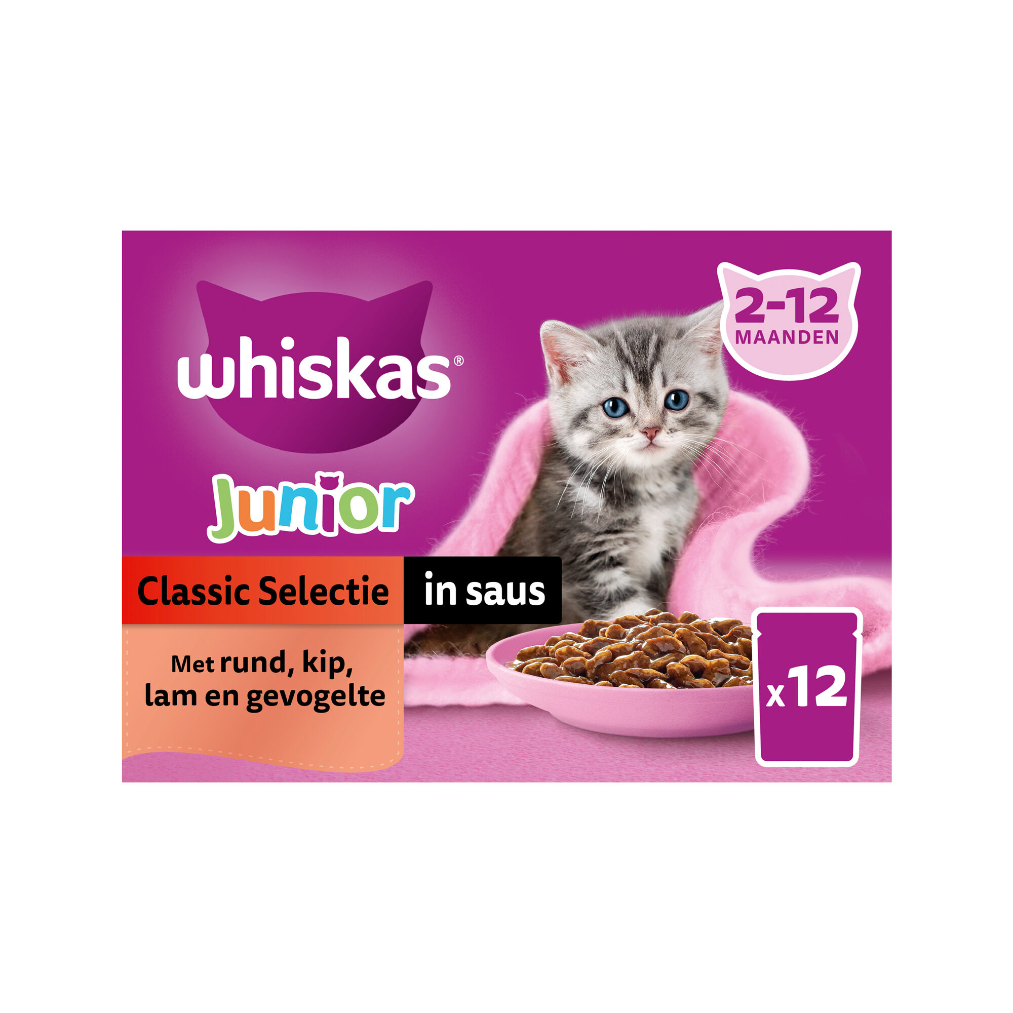 Whiskas Junior Nassfutter – Classic Selection in Sauce – 24 x 85 gram