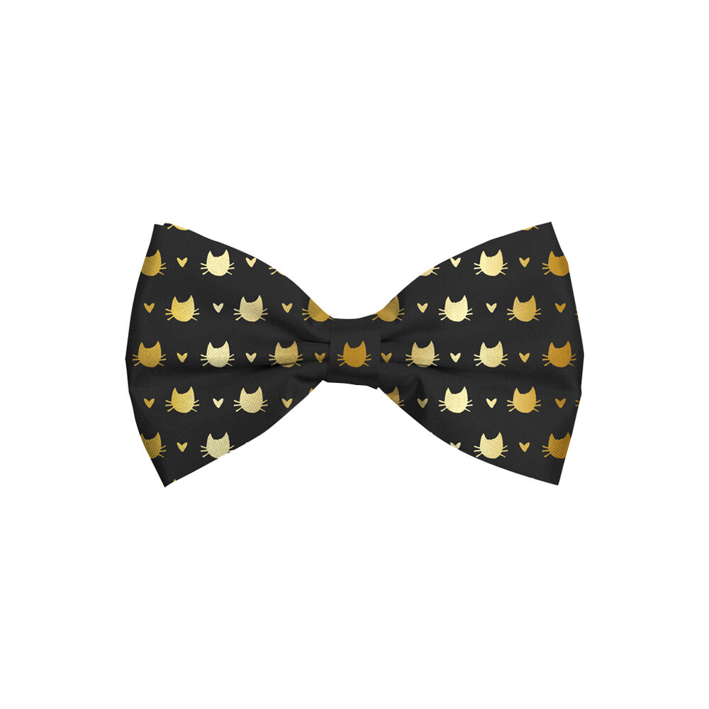 Bow Tie Xmas Black Cat – S