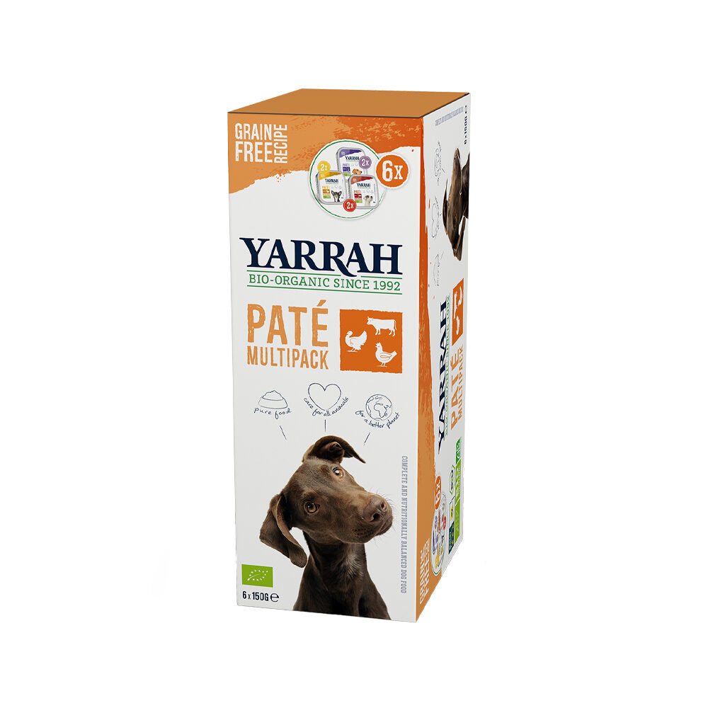 Yarrah Multipack Bio Paté Hundefutter – Schälchen – 8 x 100 g Yarrah Multipack Bio Paté Hundefutter – Schälchen – 8 x 100 g