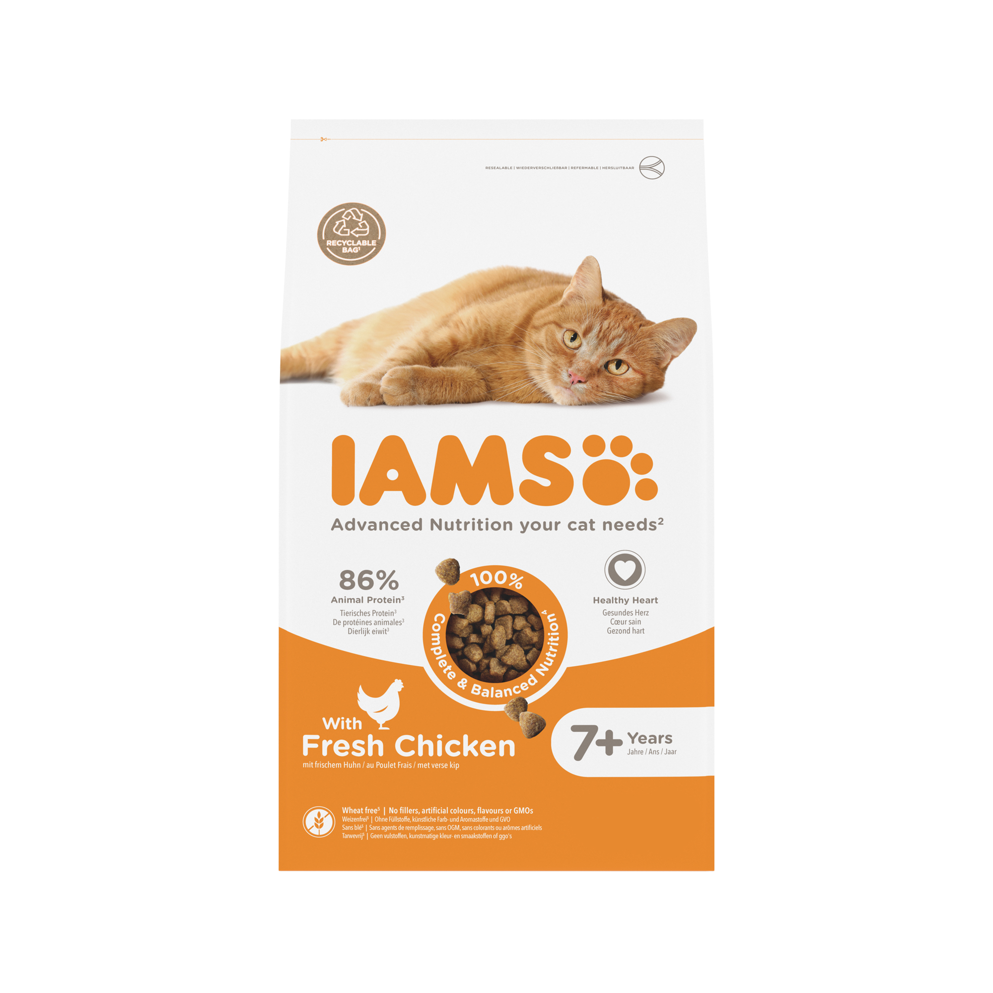 IAMS Mature & Senior Katzenfutter – Huhn – 1,5 kg