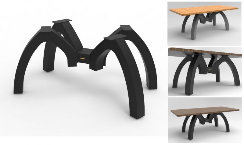 Noga do stołu 3D biurka ławy stolika stołu nogi biuro pająk meble - zdjęcie 1