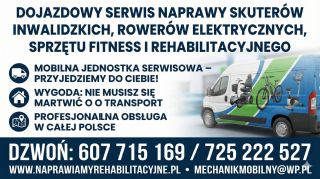 Mobilny serwis skuterów inwalidzkich, rowerów  
