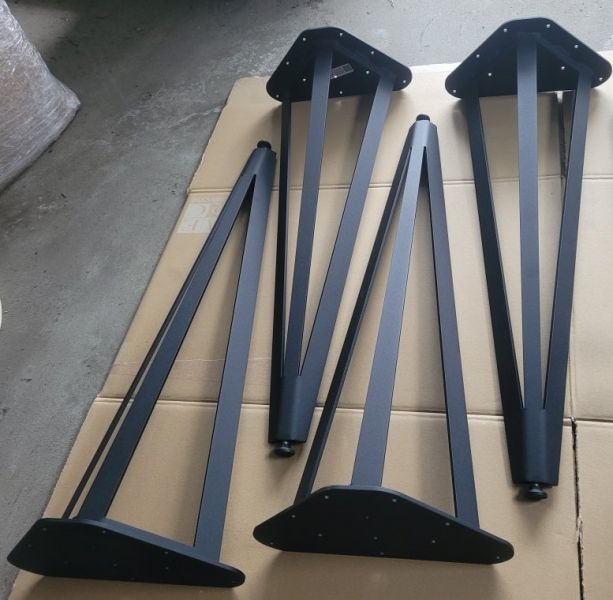 Nogi do stołu stolika jadalnego gięte super sztywne noga - zdjęcie 7