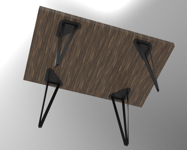 Nogi do stołu stolika jadalnego gięte super sztywne noga - zdjęcie 2