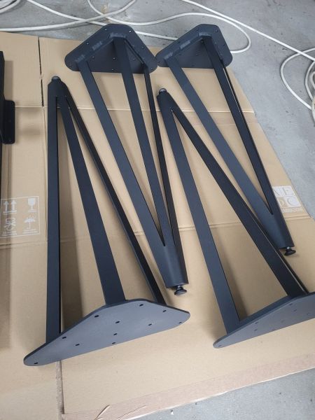 Nogi do stołu stolika jadalnego gięte super sztywne noga - zdjęcie 4