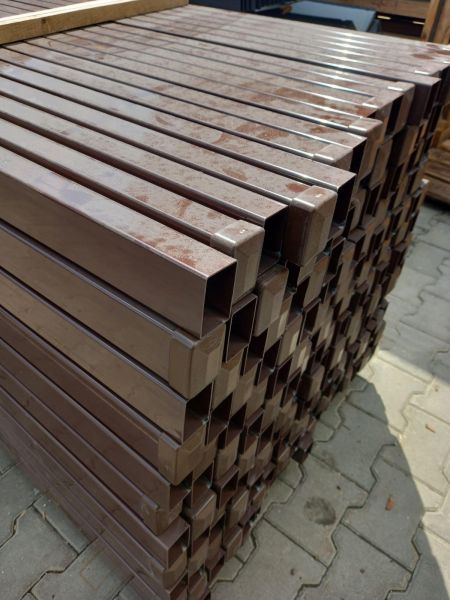 Słupek ogrodzeniowy 2.00 mb lub 2.30 mb - brąz lub grafit - od ręki  - zdjęcie 1