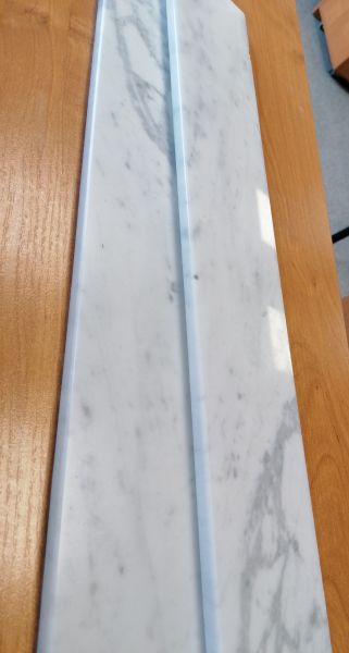 Cokół marmurowy Botticino, Breccia Sarda, Carrara Bianco wys. 8 cm - zdjęcie 6