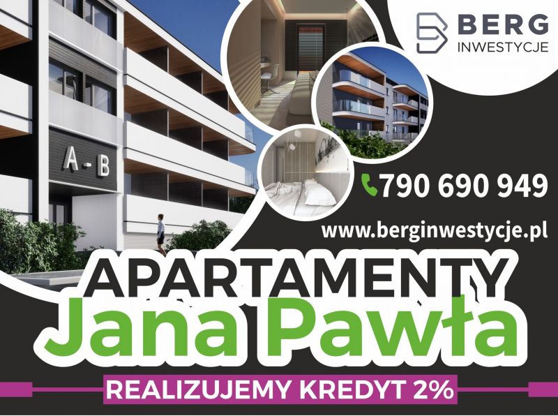 Rzeszów ! Apartamenty Jana Pawła/Mieszkanie 2 pok. 42,71m2 Rzeszów !  - zdjęcie 1
