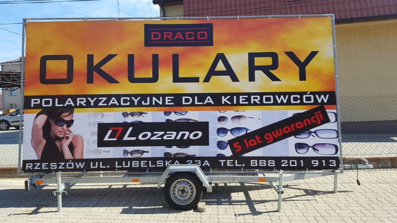 Przyczepa reklamowa mobilna reklama- do wynajęcia Rzeszów - zdjęcie 1