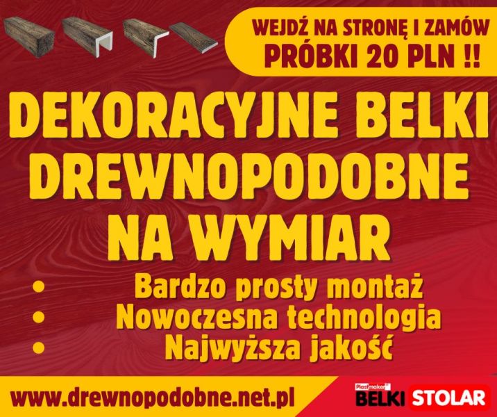 Drewnopodobne belki sufitowe na wymiar   / ZAMÓW PRÓBKI - zdjęcie 1