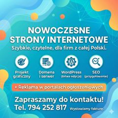 Strona internetowa od 500 PLN z mocną promocją na START/ FAKTURA