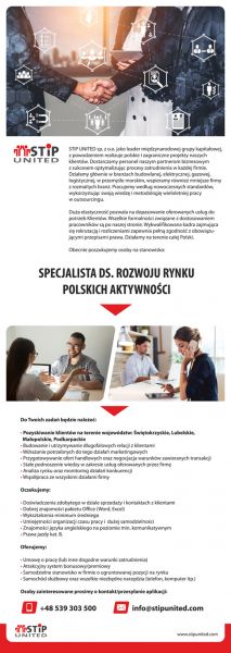 specjalista ds. rozwoju rynku - zdjęcie 1