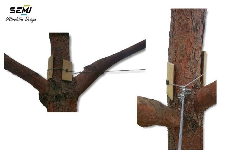 Tyrolka zjazd linowy z siedziskiem liną lina 50m bloczek podwójny - zdjęcie 4