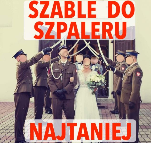 Szable do ślubu, szable do szpaleru, wynajem szabli, temblaki   - zdjęcie 1