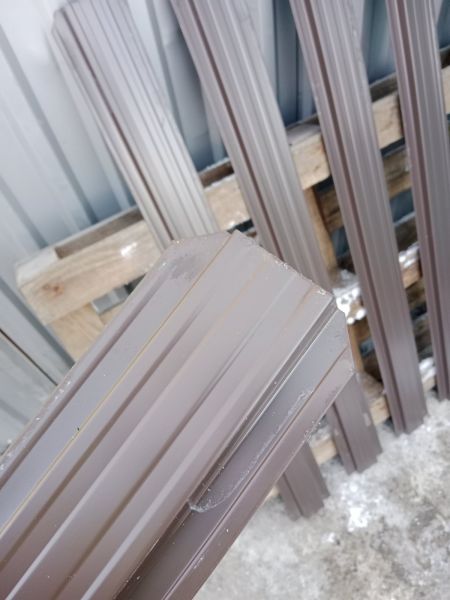 Sztachety metalowe - brąz połysk - wzór "BLACHTEX 3" - Kupno - zdjęcie 3