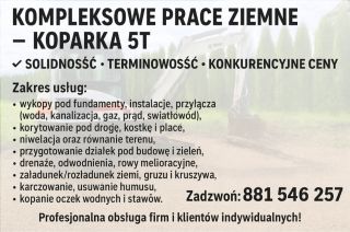 Usługi koparka 5ton