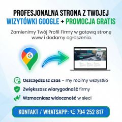 Zamienimy wizytówkę Google w stronę internetową  Tanio