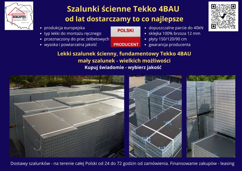 Szalunki ścienne Tekko lekkie 73 m2 Przemyśl Medyka Rzeszów - zdjęcie 1