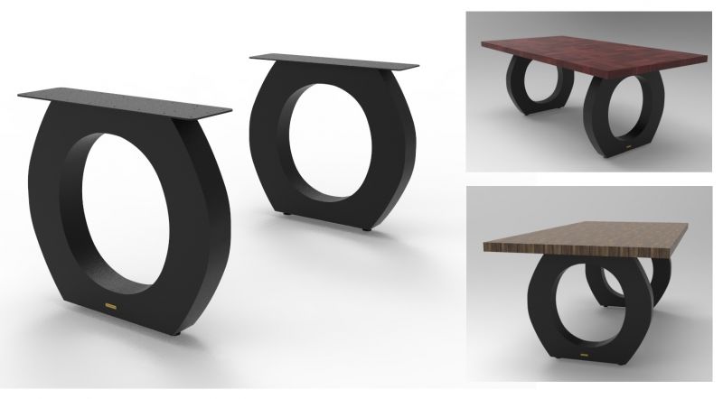 Nogi do stołu 3D pająk blat rama biurka stolik glamour noga biuro mebl - zdjęcie 1