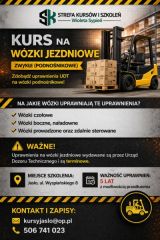 Zapraszam na kurs Operator wózka jezdniowego w Jaśle 19.04.26
