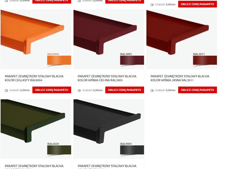 Tanie parapety zewnętrzne - brąz/grafit/drewnopodobne - zdjęcie 4