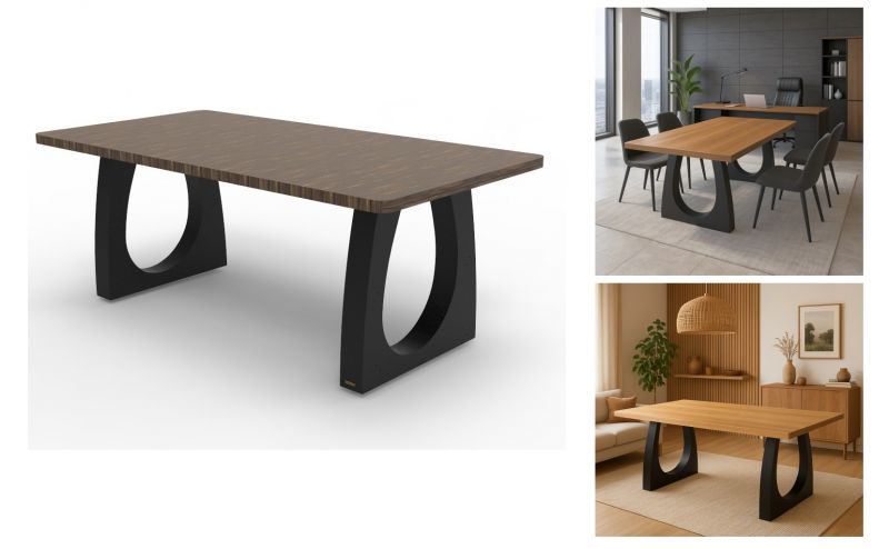 Nogi do stołu 3D rama biurka stolika loft meble noga glamour biuro  - zdjęcie 1