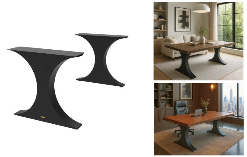 Nogi do stołu 3D blat pająk rama biurka stolik glamour noga biuro mebl - zdjęcie 1