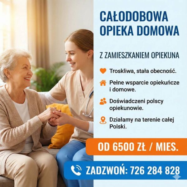 Oferujemy opiekę seniora z zamieszkaniem - firma opiekuńcza - zdjęcie 1