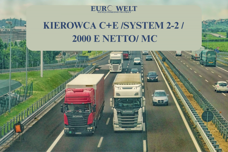 Niemcy/ Kierowca C+E/ system 2-2/ 2000E netto - zdjęcie 1