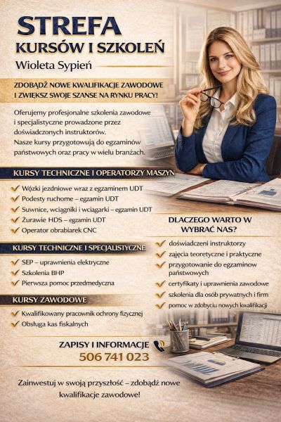 Zapraszamy na szkolenia w Jaśle  i do zapoznania się z ofertą  - zdjęcie 1