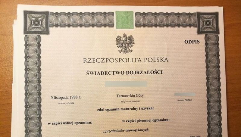 Gdzie kupić świadectwo Maturalne i dyplom uczelni. - zdjęcie 1