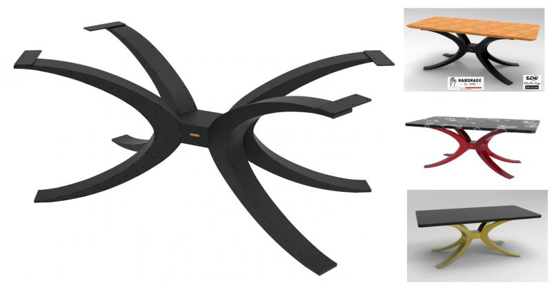 Noga do stołu 3D ławy stolika stołu biurka nogi blat biuro pająk meble - zdjęcie 1