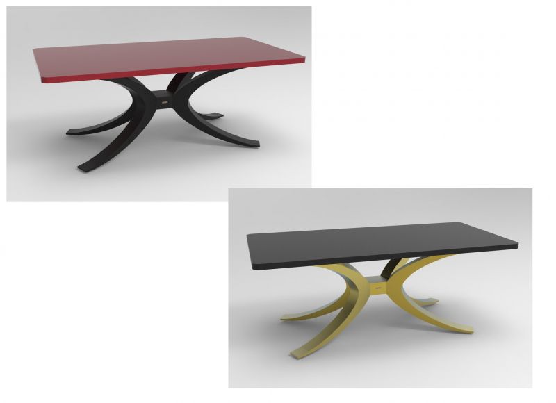 Noga do stołu 3D ławy stolika stołu biurka nogi blat biuro pająk meble - zdjęcie 3