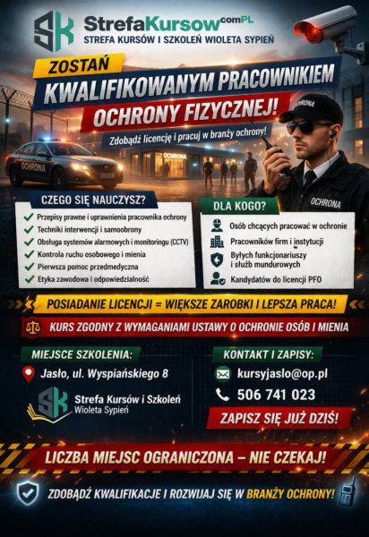Kurs "Kwalifikowany pracownik ochrony fizycznej z wpisem na listę KPOF - zdjęcie 1