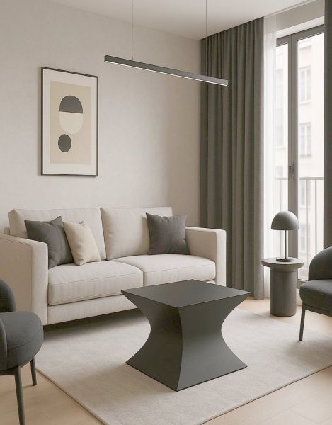 Stolik kawowy bryłowy 3D nowoczesny metal - zdjęcie 7